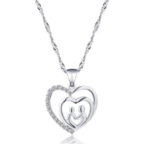 Fashion Parent-child Pendant Necklace Mother Baby Mother Love Family Series For Women Mothers Day To Give Mom The Best Gift