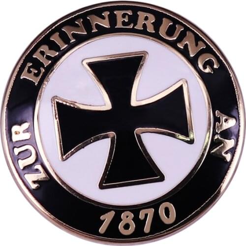 German Army Iron Cross Lapel Pin Military Medal Badge 1870 Souvenir Gift