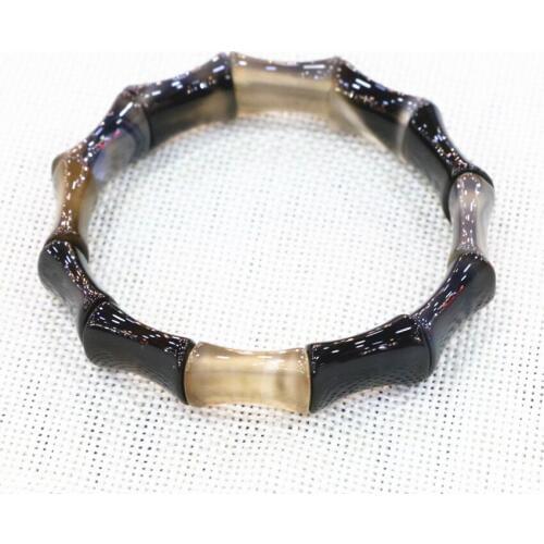 New Arrival Natural Stone Sea Agates Onyx Beads 11x18mm Geometry Bracelets For Women Manual Bangle Charms Jewelry 7.5inch B3273
