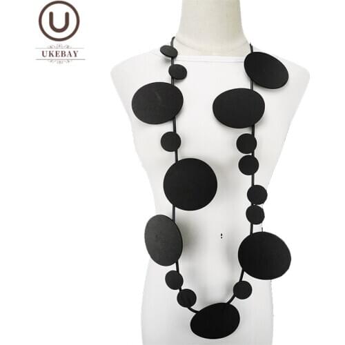 UKEBAY NEW Big Necklaces Ethnic Style Pendant Necklace Women Fashion Jewelry Handamde Design Strange Sweater Chains Party Gift