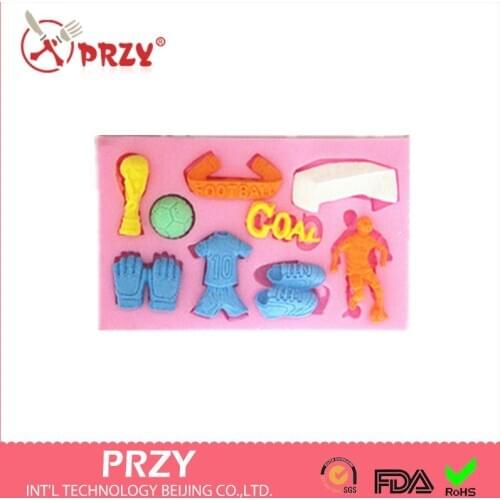 Soccer World Cup Series shaped silicon fondant Cake decoration mold fondant mold chocolate mold wholesale