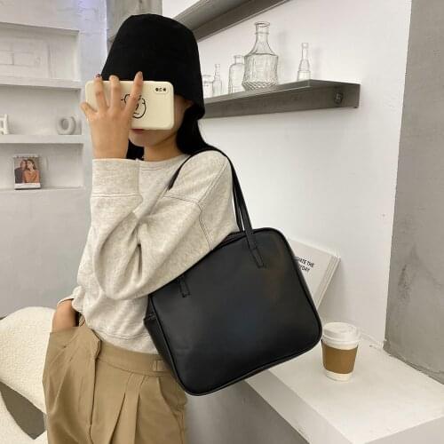 Female Messenger BagsTop-Handletote Bags With Zipper Totes Bag Women Large Capacity Handbags Cute Simple Bag