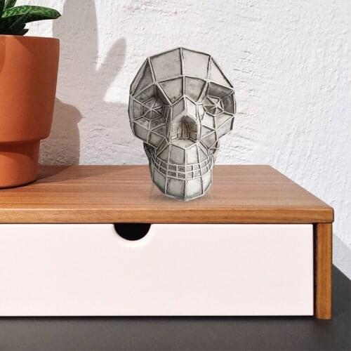 Skull Ornament Creative Halloween Resin Statue Micro Landscape Decoration for Home Garden Courtyard TS2