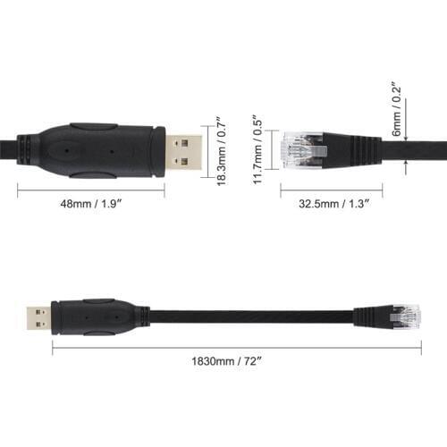 USB Console Cable 6ft USB to RJ45 Serial Adapter Compatible Router/Switch of Cisco,NETGEAR,TP-Link,Linksys,Windows,Linux System