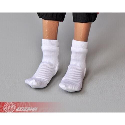 In stock 1/6 men and women model accessories clothes 12 inch movable doll short tube sports socks