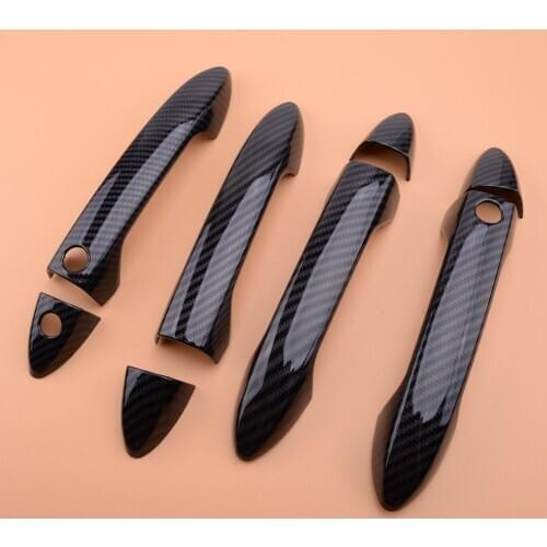 Exterior Carbon Fiber Style Door Handle Trims Covers Moulding Fit For Honda Accord 2013 2014 2015 2016 2017 Car Styling