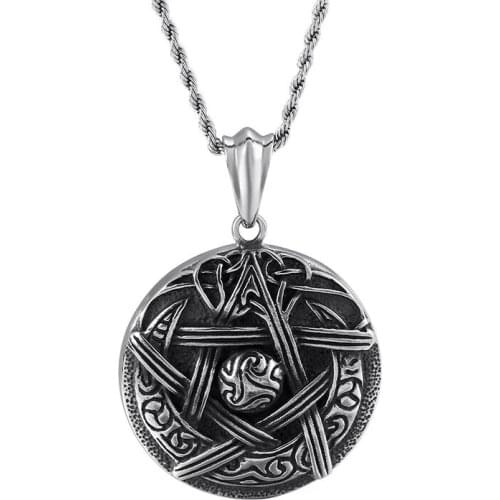 Titanium Steel Jewelry Lucky Five-pointed Star Mens Retro Fashion Five-pointed Star Pendant