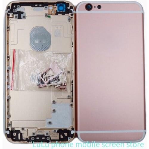 Back housing for iPhone 6 6S Battery Cover Middle Frame Chassins Replacement For 6s Plus Housing with Side Buttons Sim + gIft