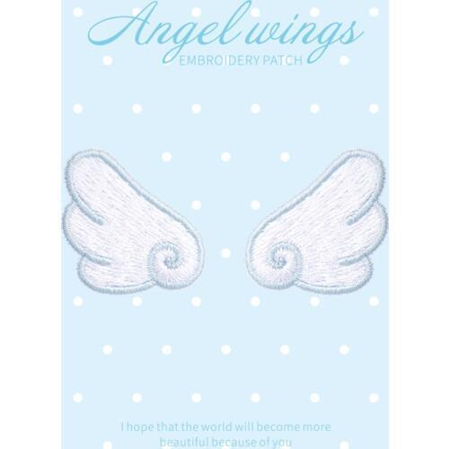 AHYONNIEX 1 Pair Small Angel Wings Embroidery Patches for Bag Jeans Angel Iron On Patches for Clothes Small DIY Patch Cute