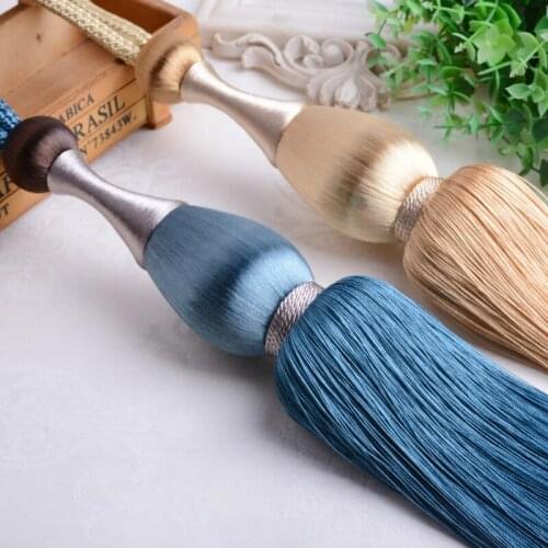 1Pc Hanging Ball Curtain tieback Hook Bandage Lashing Lobbing Strap Tassel Tieback Buckle Home Decoration