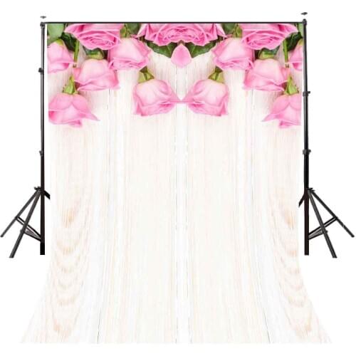150x220cm Plain White Backdrop Plain White Curtain Pink Rose Wedding Theme Photography Background