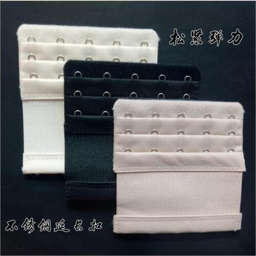 2 pieces / 3 rows 5 hook stainless steel stretch bra extender underwear extension buckle adjustable womens bra rear buckle