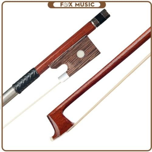 4/4 Violin Bow Student Violin Beginner Use Brazilwood Bow Round Stick Fiddle Bow Violin Accessories