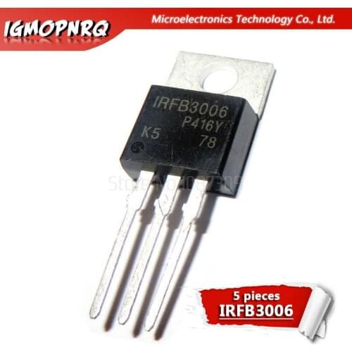 5pcs IRFB3006PBF TO-220 IRFB3006 TO220 60V 195A MOSFET N-channel logic level gate new original
