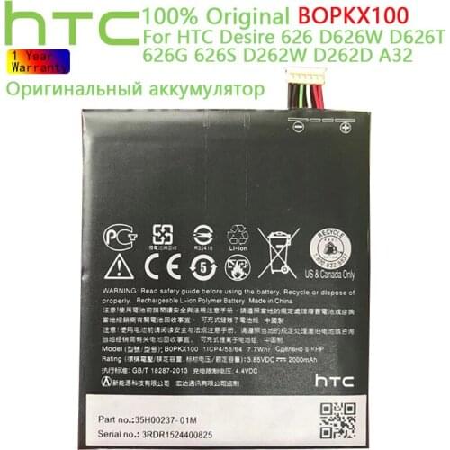 100% Original BOPKX100 Battery For HTC Desire 626 D626W D626T 626G 626S D262W D262D A32 Cellphone Bateria