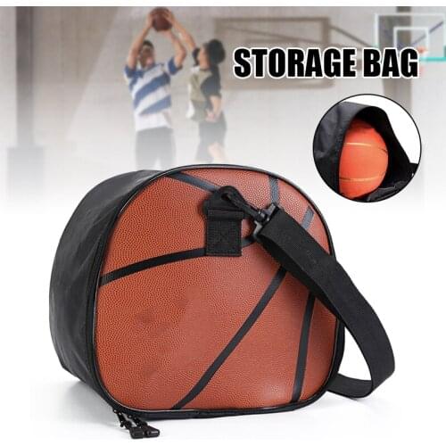 Shoulder Basketball Bag with Adjustable Shoulder Strap PU Double Zipper Large Capacity Suitable for Soccor Volleyball ALS88