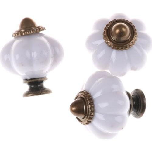 1 pcs White Durable Vintage Style Door Knobs Cabinet Drawer Cupboard Kitchen Pull Handle