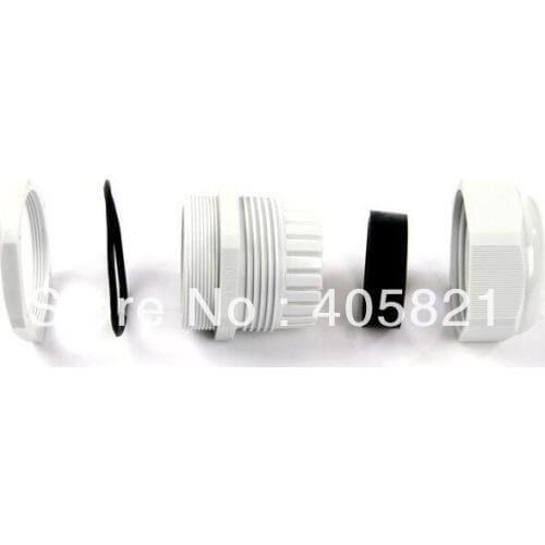 Free shipping!PG09 IP68 Light Grey Waterproof Nylon Cable Gland For 4-8mm Cable Range