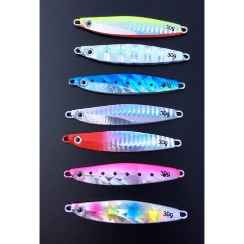 Hot Sale 30g Metal Lure Fishing Spoon Freshwater Fishing Hard LureSliceJigBait Spoon Fishing Tackle Metal Jigging