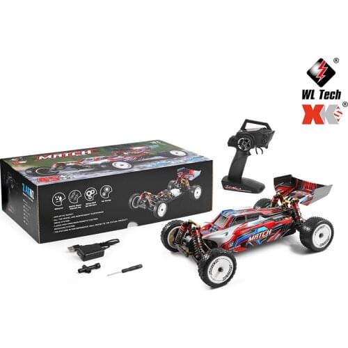 Wltoys 104001 RTR 1/10 2.4G 4WD 45km/h RC Car Metal Chassis Vehicles Model 7.4V 2200mAh Off-Road Climbing Truck VS 10428