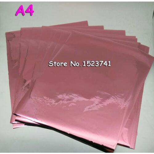 New 50pcs PIink A4 Hot Stamping Foil Paper Laminator Laminating Transfere Laser Printer Business Card Gold Silver Green Red Blue