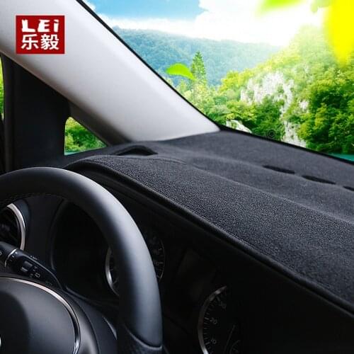 LEYI Car Dashboard Cover Mats Avoid Light Pad Instrument Platform Desk Carpets for Vito V-CLASS W447 2019 2018 2017