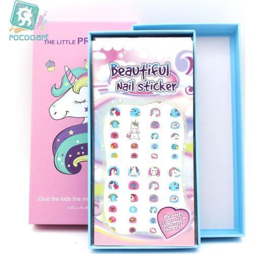 Cartoon Childrens Birthday Gifts of Tattoo Stickers Nail Sticker Set With Antelope Unicorn Designs For Kids Face Stickers 37pcs