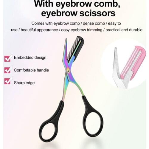 Eyebrow Scissors With Eyebrow Comb Eyebrow Trimmer Makeup Eyebrows For Beauty Artisan Eyebrow Trimmer Makeup Tools Accessories