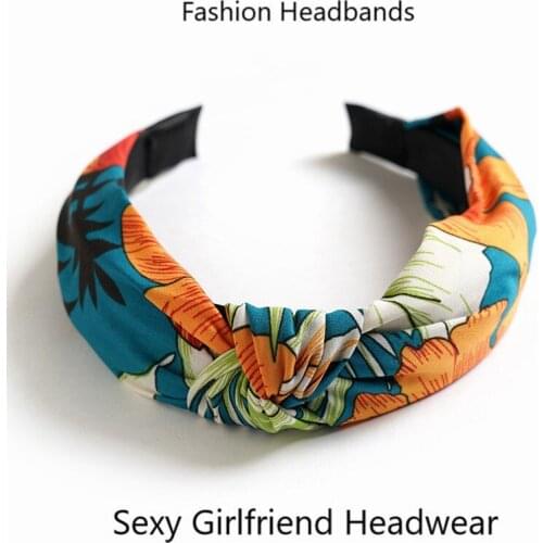 Warm Retro England Plaid Print Headband Women Hair Bow Knotted Head Bezel Hoop Band Leopard Striped Hairbands Hair Accessories