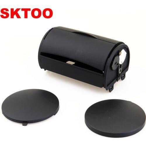SKTOO Black Rear Ashtray Bin Ash Tray + Side Caps For VW BORA JETTA GOLF 4 MK4 1J0863359 1J0857962H