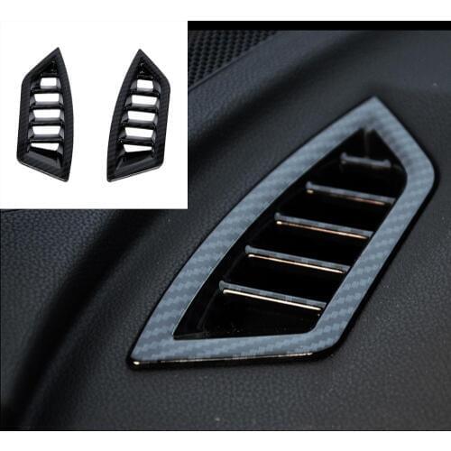 Front Upper Air Vent Cover Dashboard Outlet ABS Chrome Trim Frame Car Styling Accessories Fit For Subaru XV Crosstrek 2018 2019