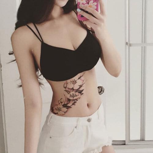 Tattoo Decal Fashion Colorful Tattoo Sticker Waterproof Removable Temporary Tattoos Blossom Pattern Body Art Party Decoration