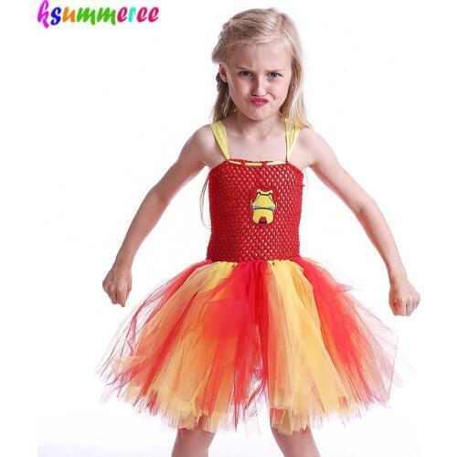 Girls Halloween Iron Man Tutu Dress Children Superhero Cartoon Costume Kids Santa Gifts TUTU Clothing Baby Cosplay Party Dress