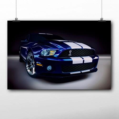 Canvas Poster Cars vehicles Mustang Cobra Emblem Muscle Car HD Prints Wall Art Painting for Living Room Decor