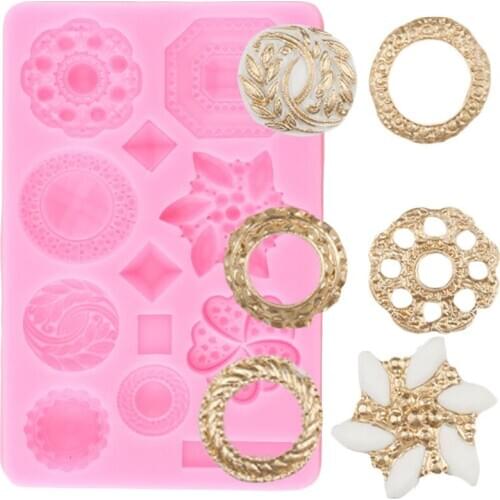 Variety Of Jewelry Gems Cupcake Topper Cake Decorating Tools Cake Border Fondant Mould DIY Candy Clay Chocolate Silicone Molds