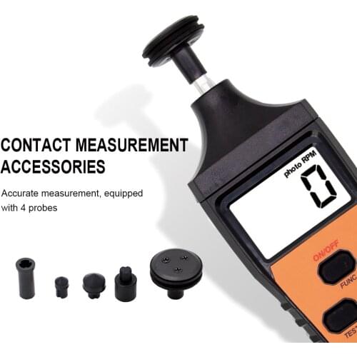 RuoShui 6236P Digital Tachometer High precision tachometer motorcycle 2 in 1 Contact and non-contact tacometro rpm for chainsaws