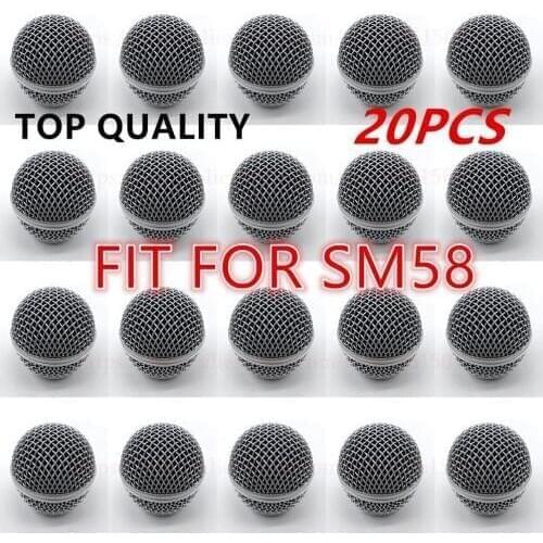 20PCS Professional Ball Head Mesh Microphone Grille Replacement Fits For shure sm58 sm58sk beta58 beta58a
