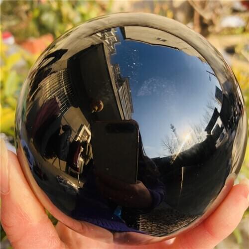 Natural Obsidian Stone Crystal Ball Home Decoration Ball Diviner Circular Crystals Wedding Photography Accessories