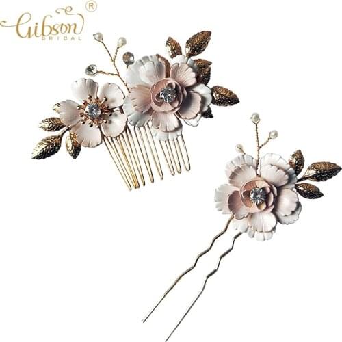 Chic Handmade Hair Accessories Bride Photo Party Birthday Styling Flower Hair Comb Bobby Pin Headpiece For Wedding