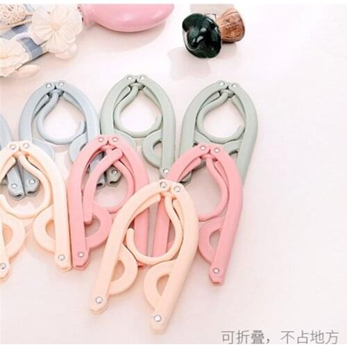 Folding clothes rack travel outdoor travel simple portable clothes hanger racks children hanger plastic drying rack