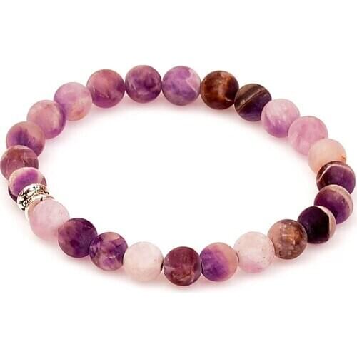 Mat Amethyst Stone Bracelet Stylish Modern Polite Design