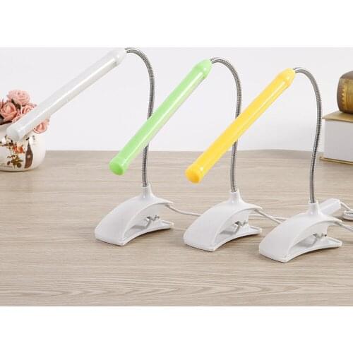 USB Led Desk Lamp With Clip Flexible Table Lamp For Bedside Book Reading Study Office Work Children Night Light