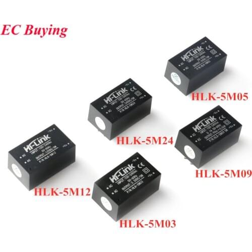 HLK-5M03 HLK-5M05 HLK-5M09 HLK-5M12 HLK-5M24 AC-DC 220V to 5V/3.3V/9V/12V/24V AC DC Mini Power Supply Module Step Down Buck HLK