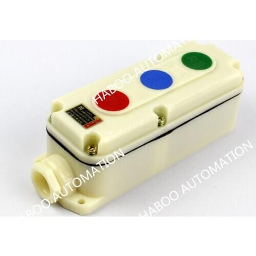 1pcs explosion- proof & water-proof control push button switch 3position reset power control switch 5A 250V
