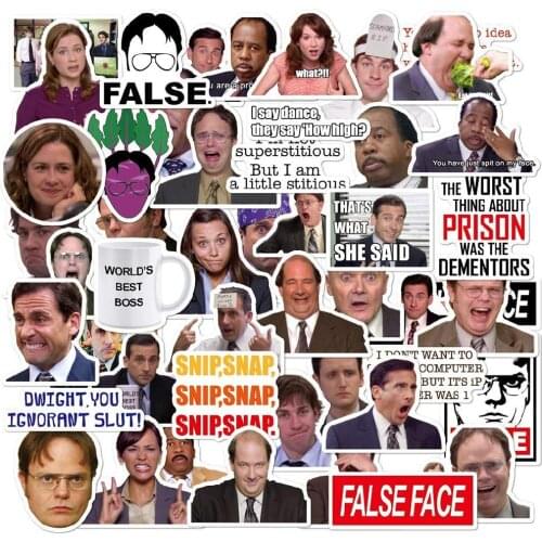 10/30/50pcs Classic TV Show The Office Stickers For Motorcycle Notebook Computer Car DIY Children' Toys Guitar Refrigerator