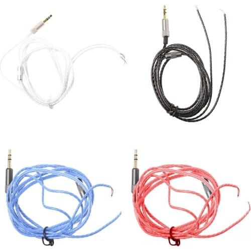 3-pole 3.5mm Audio Male Plug Jack DIY Replacement Headphone Audio Cable Maintenance Wire Without MIC