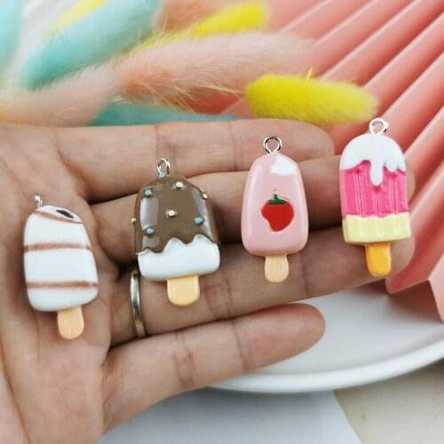 10pcs/16pcs Cool 3D Popsicle Resin Charms Mini Simulated Ice-lolly Pendant For Jewelry Make DIY Earrings Decor Necklace Keychain
