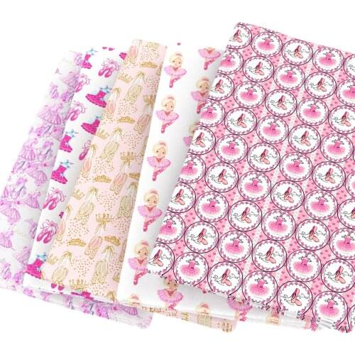 David accessories 50*145cm Dance Ballet 100% Cotton Fabric for Tissue Kids Home textile for Sewing Tilda Doll Cloth,c4075