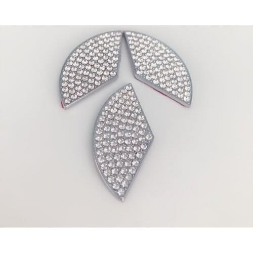 Car Steering Wheel Emblem 3D Rhinestone Logo Sticker With Diamond Decoration For Mercede Benz A/B/C/E/GLA/CLA/GLC/GLK/GLE series