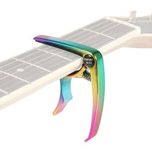 Flanger Zinc Metal Capo One Handed Quick-Change Capo for Electric and Acoustic Guitars Ukulele Mandolin Banjo for Guitar Parts